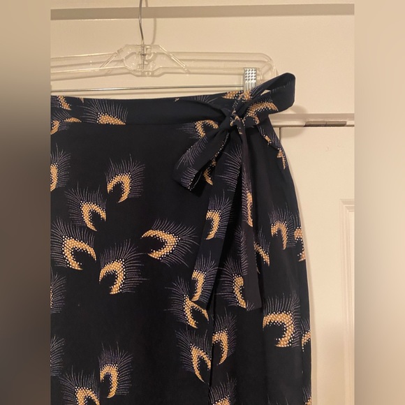 Navy Wrap Skirt - Picture 1 of 3